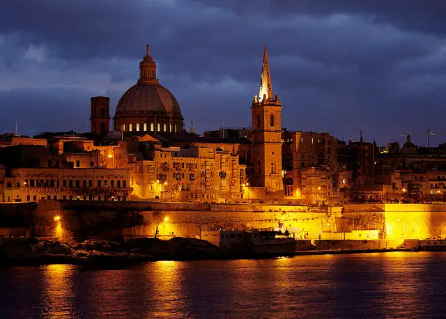 Valletta under evening clouds