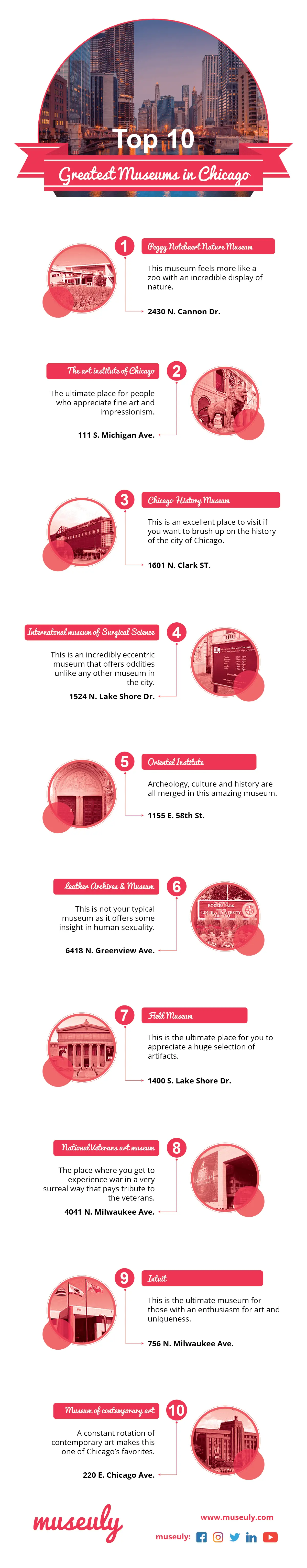 top museums in chicago infographic