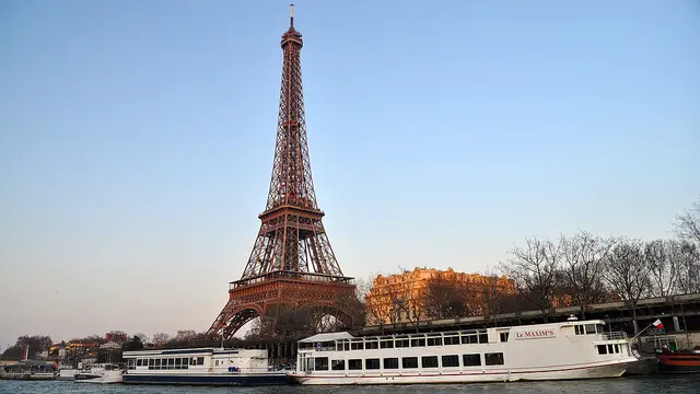 The Eiffel Tower from the Seine, Paris