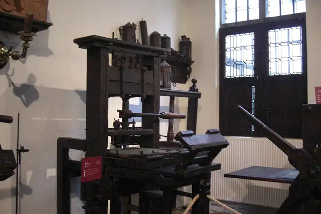 Plantin-Moretus museum printing press