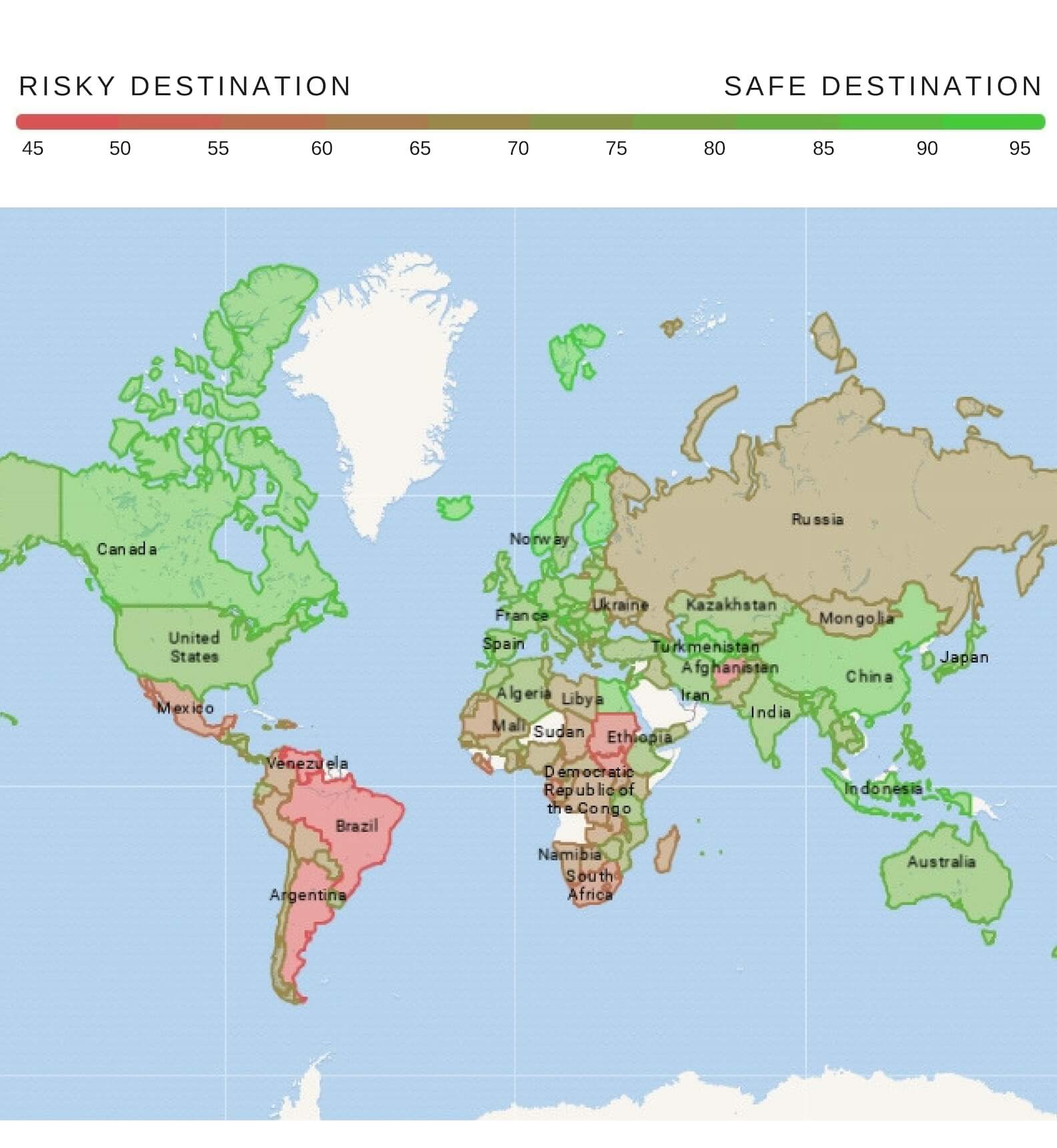 Safest countries in the world