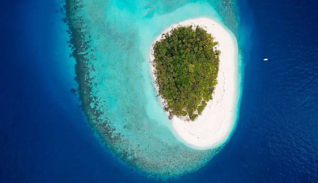 A small island in the Maldives
